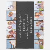 Iemand om 10 Memory Photo Collage Black te onthoud Fleece Deken (Voorkant)