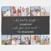 Iemand om 10 Memory Photo Collage Black te onthoud Fleece Deken (Voorkant (Horizontaal))