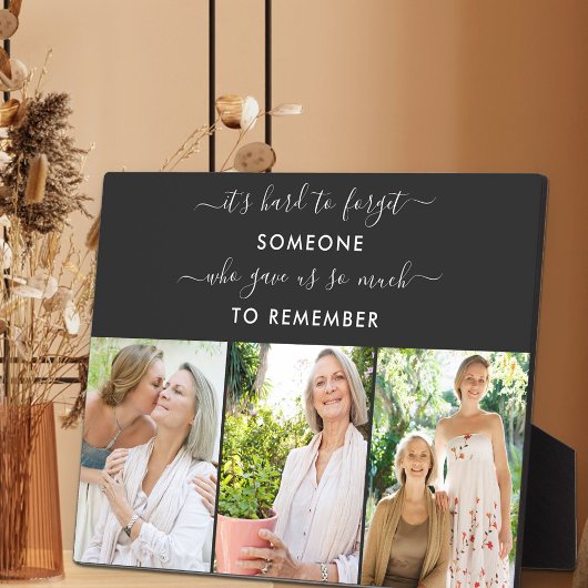 Iemand om 3 foto Black Memorial te onthouden Fotoplaat
