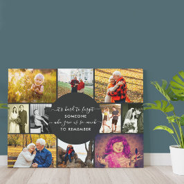Iemand om het gedenken te onthouden Foto Collage Canvas Afdruk