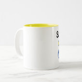 Iemand op Curaçao houdt van mij Tweekleurige Koffiemok (Voorkant links)