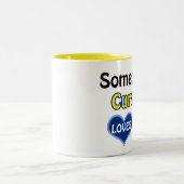 Iemand op Curaçao houdt van mij Tweekleurige Koffiemok (Center)