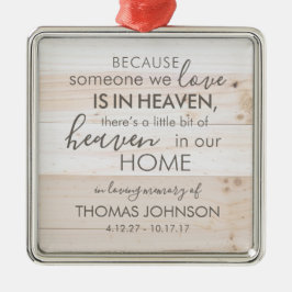 Iemand op het hemelplein gepersonaliseerd metalen ornament