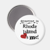Iemand op Rhode Island houdt van mij Magneet (Voorkant / Achterkant)
