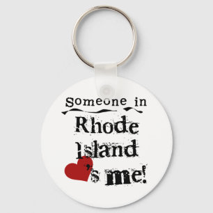 Iemand op Rhode Island houdt van mij Sleutelhanger