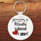 Iemand op Rhode Island houdt van mij Sleutelhanger (Voorkant)