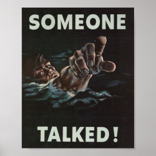 Iemand praatte Wereldoorlog 2 POSTER