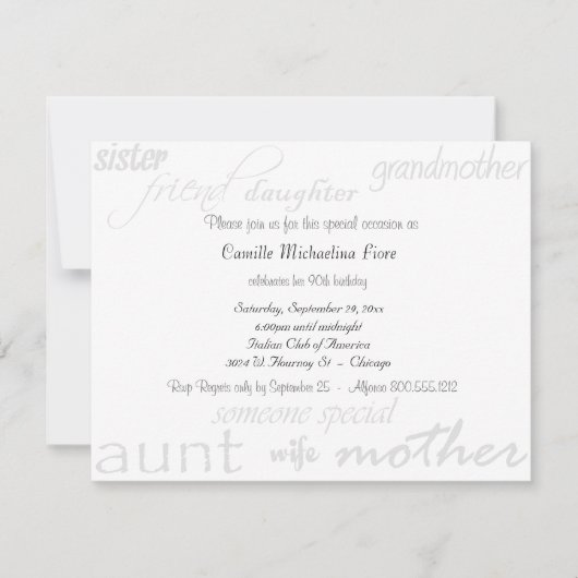 Iemand speciaal - Vrouw - uitnodiging ter gelegenh (Voorkant)