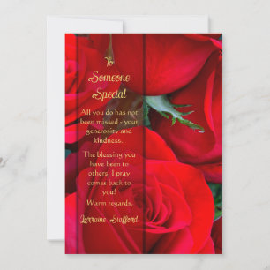 Iemand speciale Vivid Red Rose Kaart