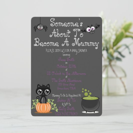 Iemand staat op het punt een mummie te worden kaart (Staand voorkant)