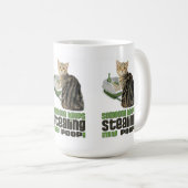 Iemand steelt steeds mijn poep kat kunst koffiemok (Voorkant rechts)