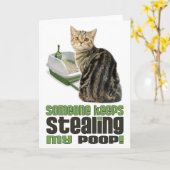 Iemand steelt steeds mijn poep Wenskaart Kaart (Gele Bloem)