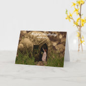 Iemand thuis? kaart (Gele Bloem)