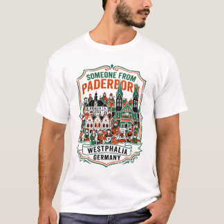 Iemand uit Paderborn Westfalen Duitsland Embleem T-shirt