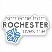 Iemand uit Rochester (NY) houdt van me Sticker (Voorkant)