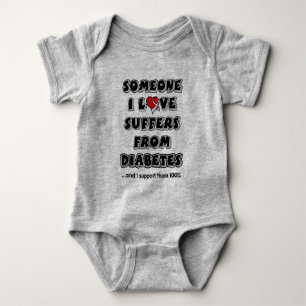 Iemand van wie ik hou...Diabetes Baby Bodysuit