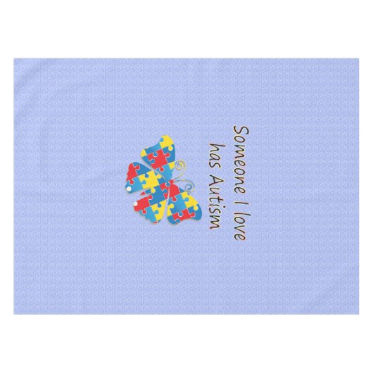 Iemand van wie ik hou heeft autisme (multi) tafelkleed (Voorkant (Horizontaal))