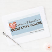 Iemand van wie ik hou heeft colitis rechthoekige sticker (Envelop)