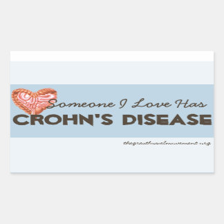 Iemand van wie ik hou heeft de ziekte van Crohn Rechthoekige Sticker