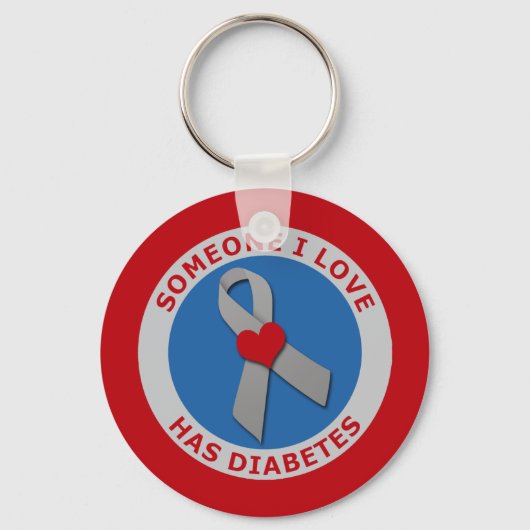Iemand van wie ik hou heeft diabetes sleutelhanger (Voorkant)