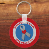Iemand van wie ik hou heeft diabetes sleutelhanger (Voorkant)