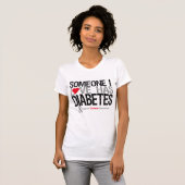 Iemand van wie ik hou heeft diabetes t-shirt (Voorkant volledig)