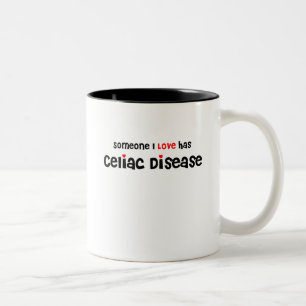 iemand van wie ik hou heeft een ziekte van Celiac Tweekleurige Koffiemok