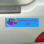 Iemand van wie ik hou, heeft het woord bumpersticker (Op auto)