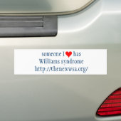 Iemand van wie ik hou, heeft WS Bumpersticker (Op auto)