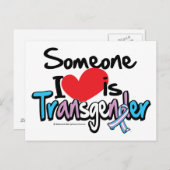 Iemand van wie ik hou is transgender briefkaart (Voorkant / Achterkant)