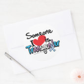 Iemand van wie ik hou is transgender ronde sticker (Envelop)