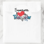 Iemand van wie ik hou is transgender ronde sticker (Tas)