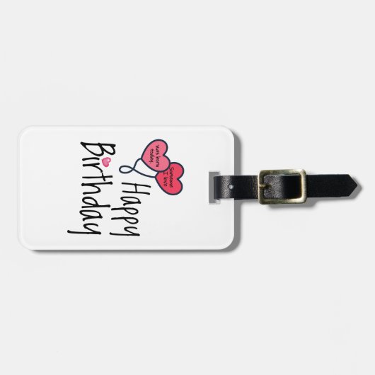 Iemand van wie ik hou, is vandaag geboren. bagagelabel (Voorkant horizontaal)