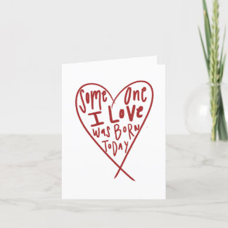 Iemand van wie ik hou, is vandaag geboren bedankkaart