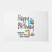 Iemand van wie ik hou, is vandaag geboren. Birthda Deurmat (Voorkant)