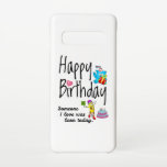 Iemand van wie ik hou, is vandaag geboren. Birthda Samsung Galaxy S10 Hoesje<br><div class="desc">Gelukkig voor je. Iemand van wie ik hou,  is vandaag geboren. Grappig en leuk ontwerp op de verjaardag met een mooie teddybeer met een cadeau en een grappig potlood om de verjaardagswensen te schrijven. Een perfecte match voor kleding.</div>