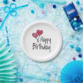 Iemand van wie ik hou, is vandaag geboren. papieren bordje (Feest)