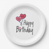 Iemand van wie ik hou, is vandaag geboren. papieren bordje (Voorkant)