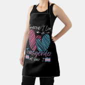 Iemand van wie ik hou, transgender transflag LGBTQ Schort (Insitu)