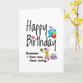 Iemand van wie ik houd is vandaag jarig - verjaard kaart (Gele Bloem)