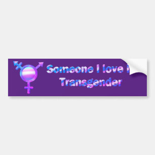 Iemand waarvan ik hou, is Trans 3D Bumpersticker
