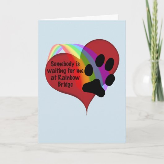 Iemand wacht op me bij Rainbow Bridge Kaart (Voorkant)