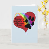 Iemand wacht op me bij Rainbow Bridge Kaart (Gele Bloem)