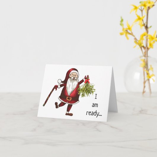 IEMAND WIL ONDER DE MISTLETOE BIJEENKOMEN KAART (Gele Bloem)