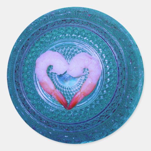 Iemand zegt garnaal ronde sticker (Voorkant)