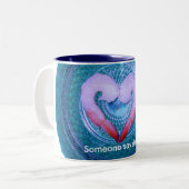 Iemand zegt garnaal tweekleurige koffiemok (Voorkant links)