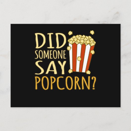 Iemand zei dat Popcorn Popcorns Eater Lover Aankondigingskaart (Voorkant)