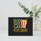 Iemand zei dat Popcorn Popcorns Eater Lover Aankondigingskaart (Staand voorkant)