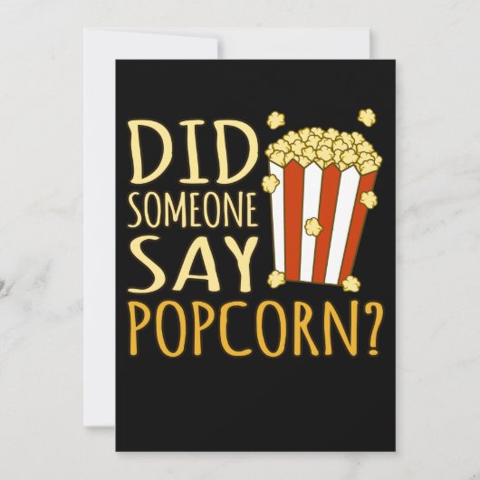 Iemand zei dat Popcorn Popcorns Eater Lover Kaart (Voorkant)