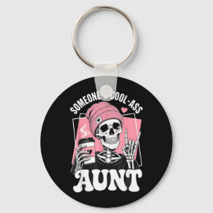 Iemands Coole Tante Coole Tante Club Skelet Schede Sleutelhanger